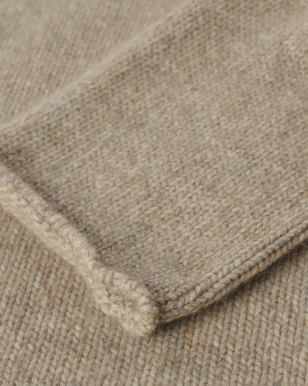Kester Natural Marl Cashmere Funnel Neck Jumper