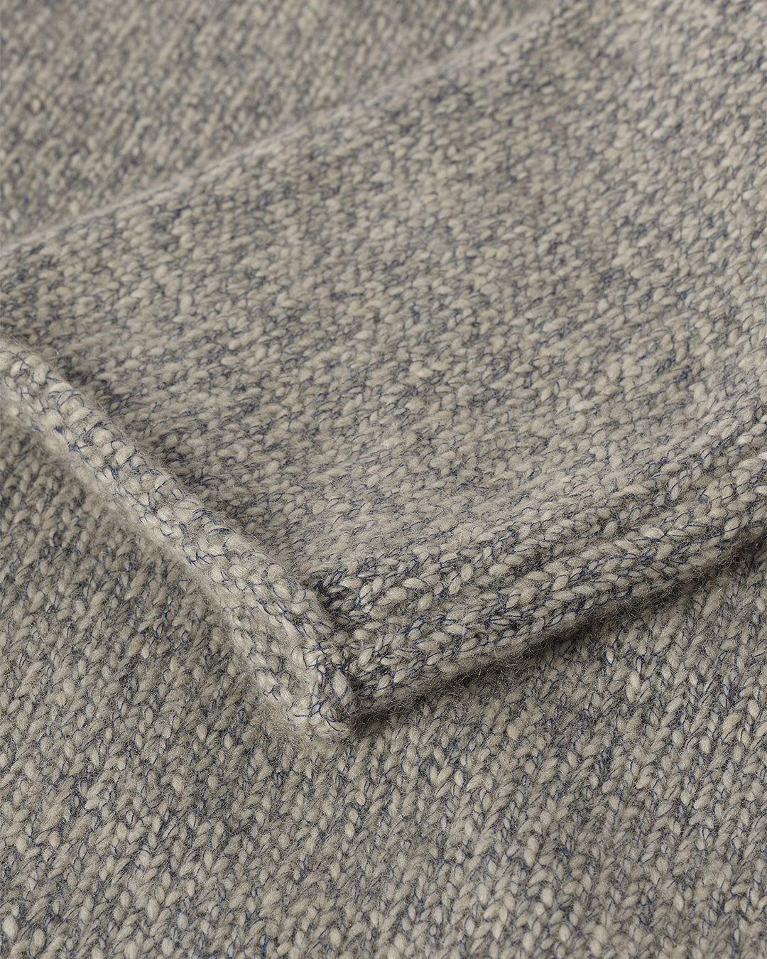 Kester Blue Marl Cashmere Funnel Neck Jumper