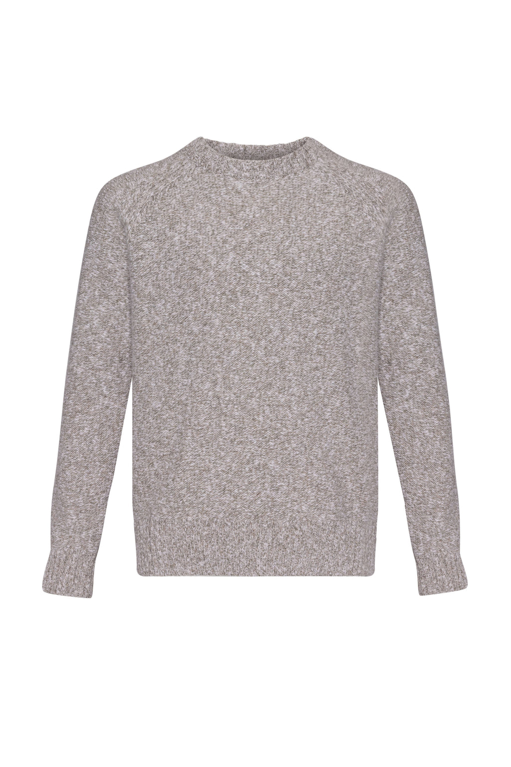 Wool Cashmere Slub Natural Jumper