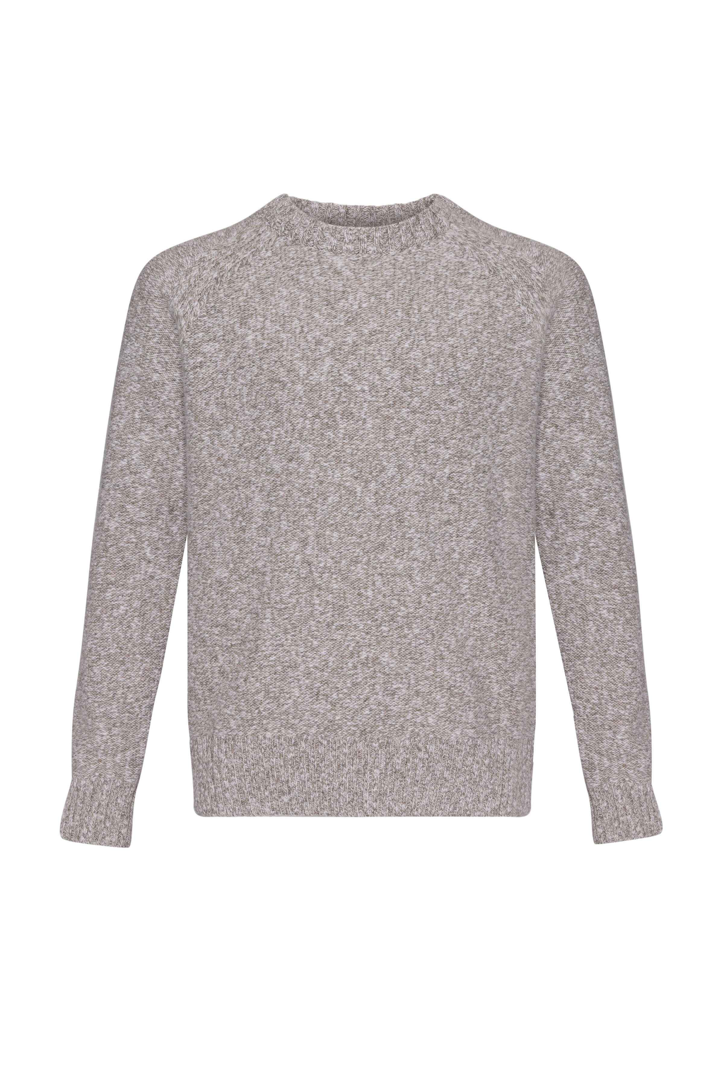 Wool Cashmere Slub Natural Jumper