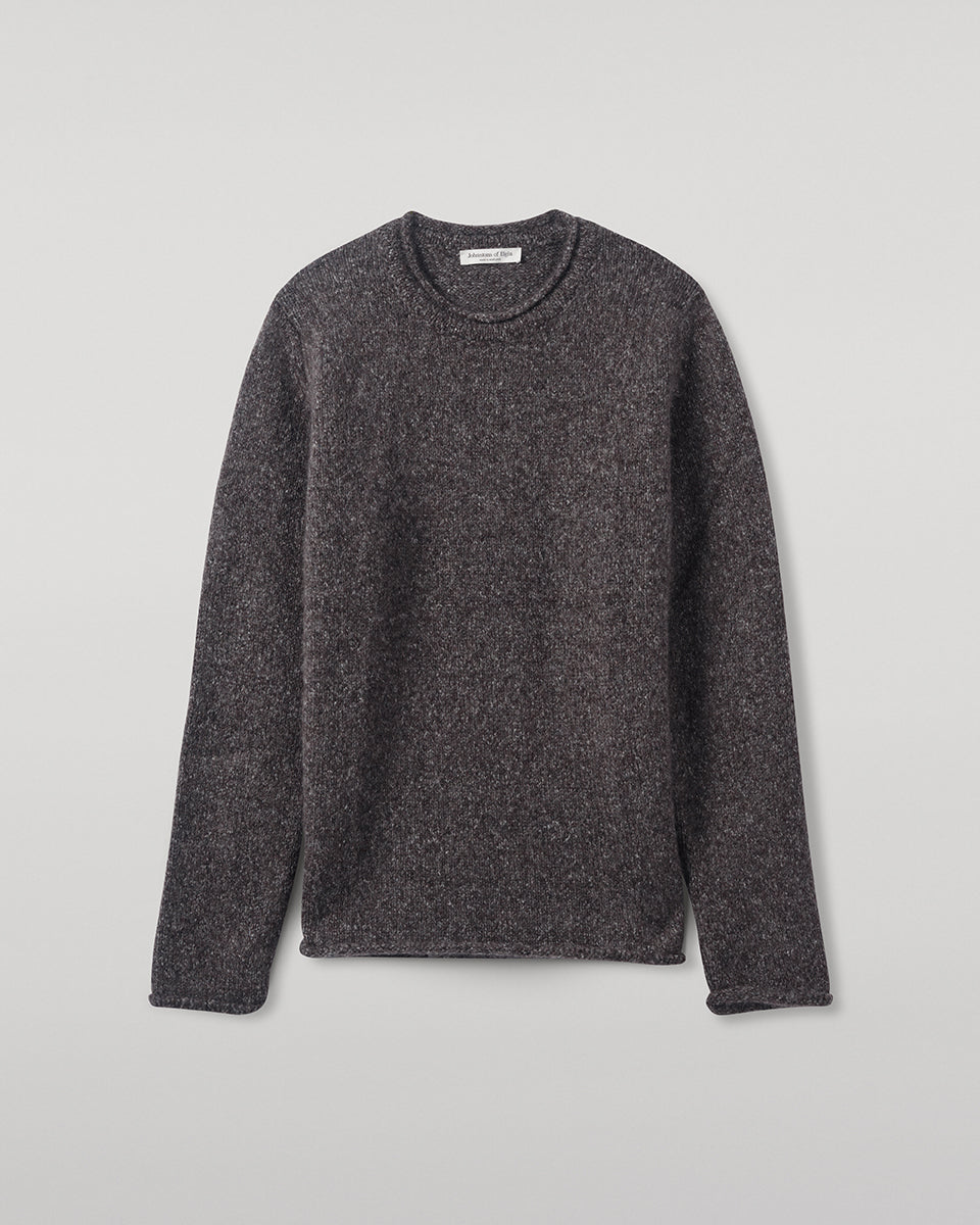 Brushed Cashmere Silk Charcoal Jumper