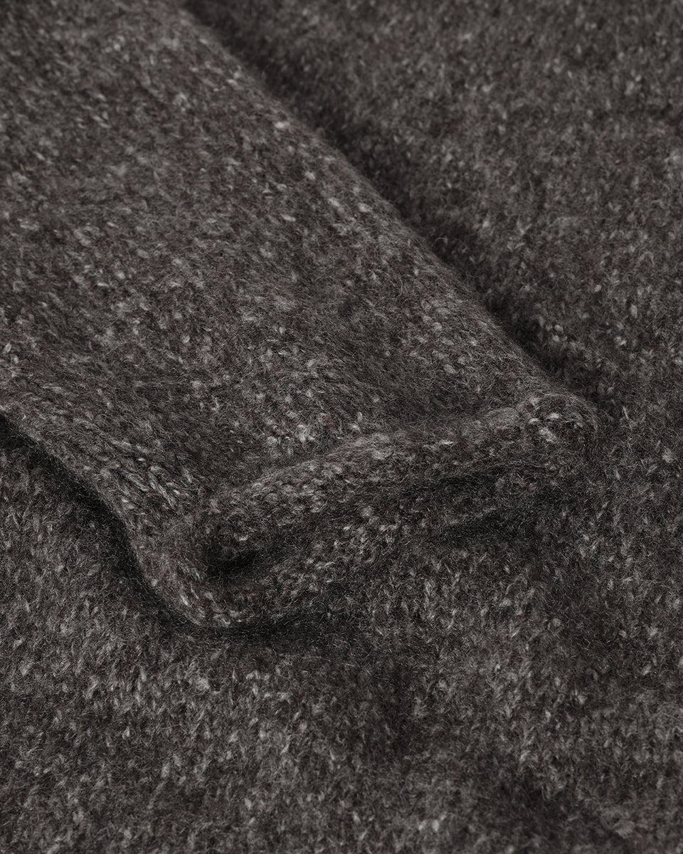 Brushed Cashmere Silk Charcoal Jumper