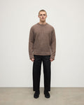 Brushed Cashmere Silk Brown Jumper