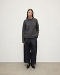 Brushed Cashmere-Silk Charcoal Jumper