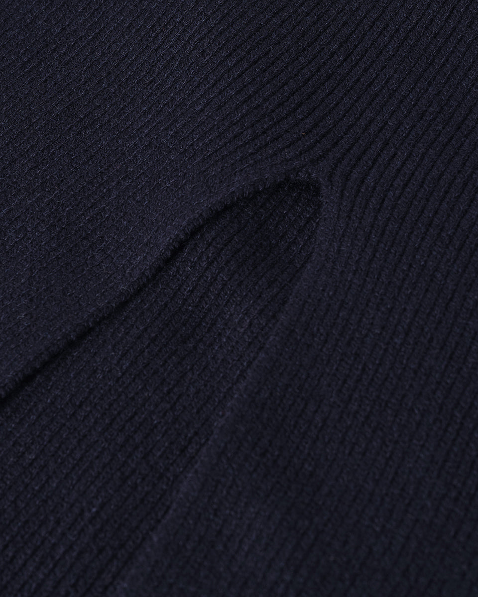 Cashmere Dark Navy Midi Skirt