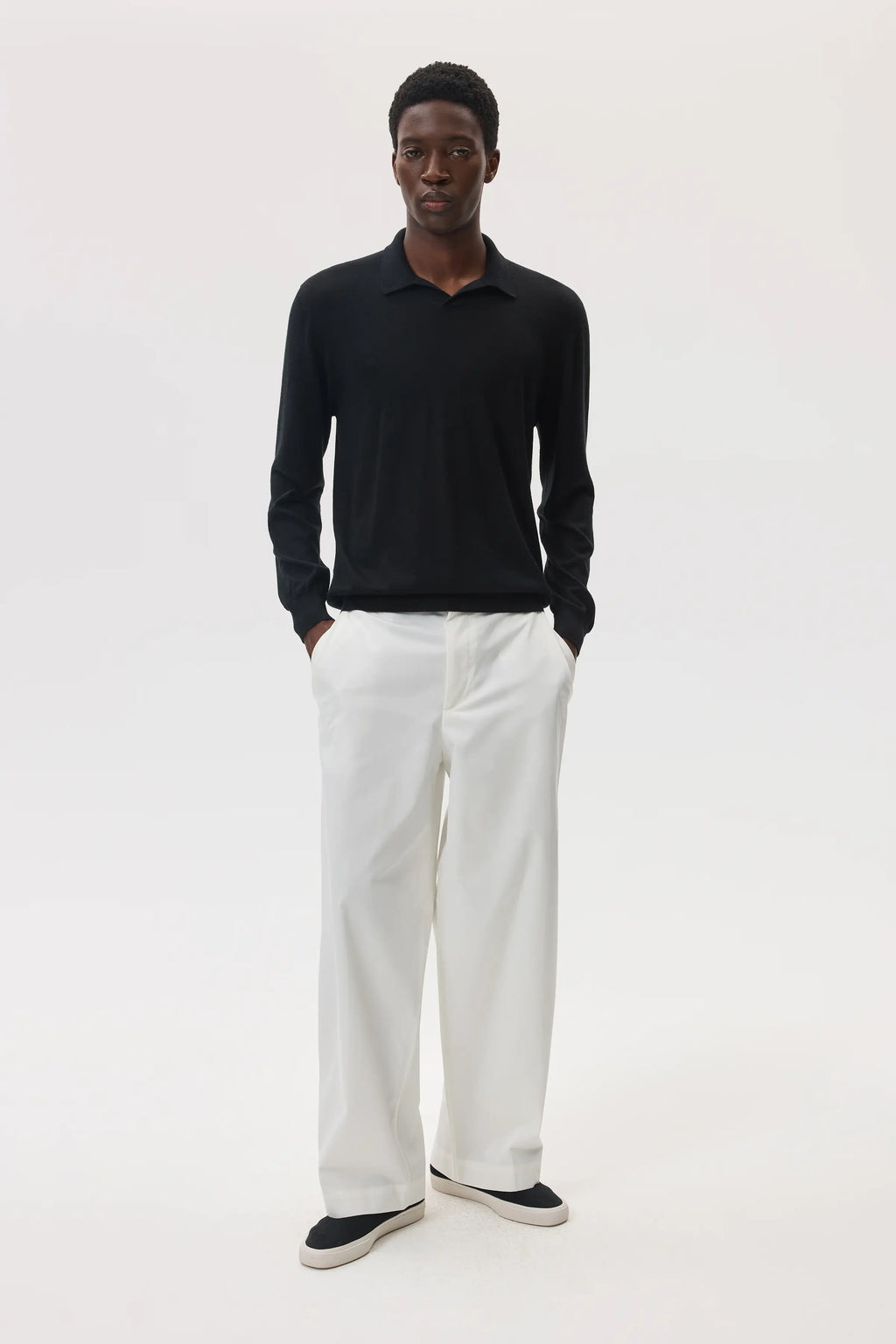 Superfine Cashmere Silk Polo Shirt
