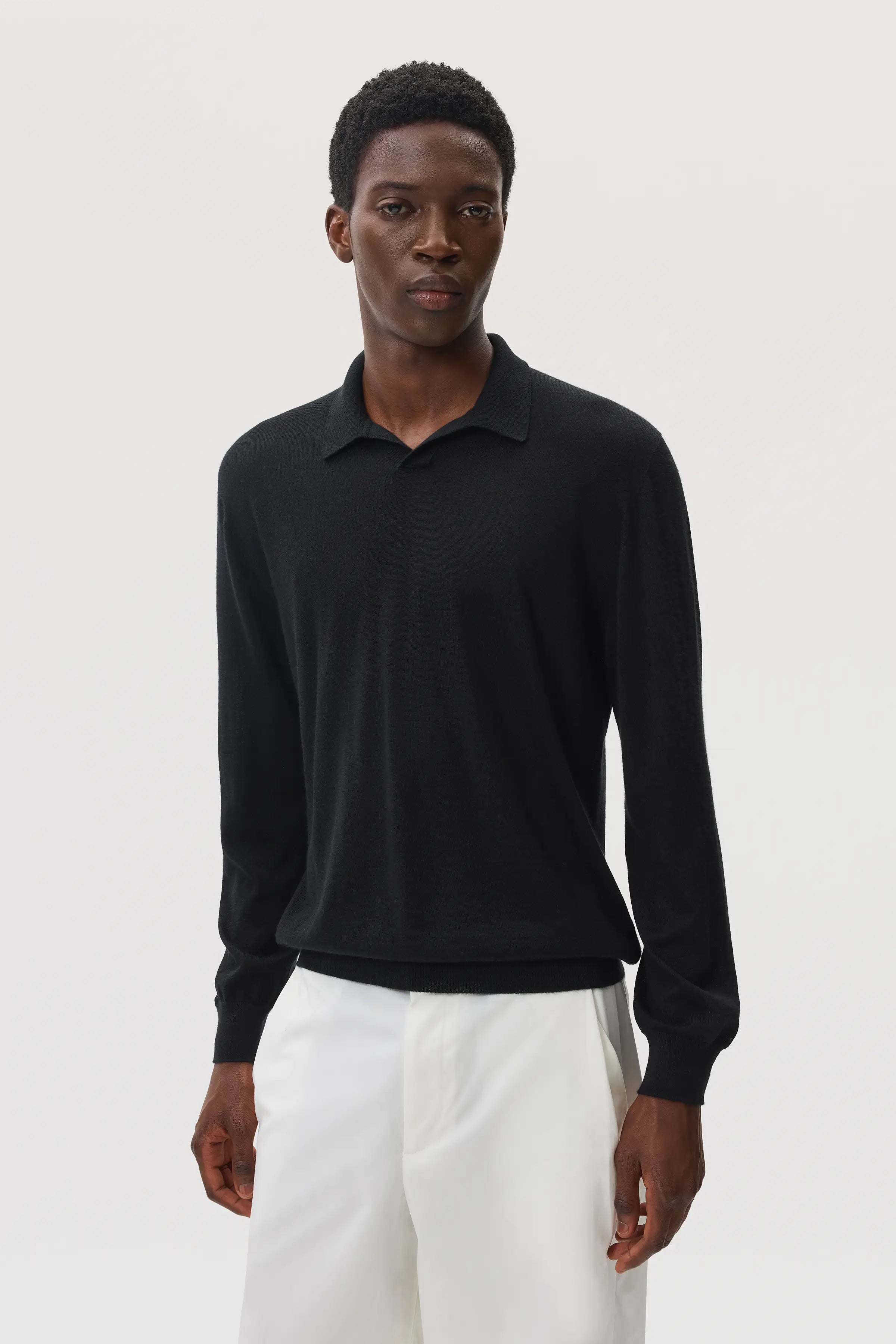 Superfine Cashmere Silk Polo Shirt