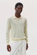 Superfine Cashmere Silk Light Yellow Polo Shirt