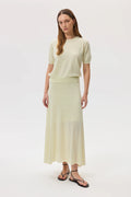Cashmere Silk Light Yellow A-Line Skirt