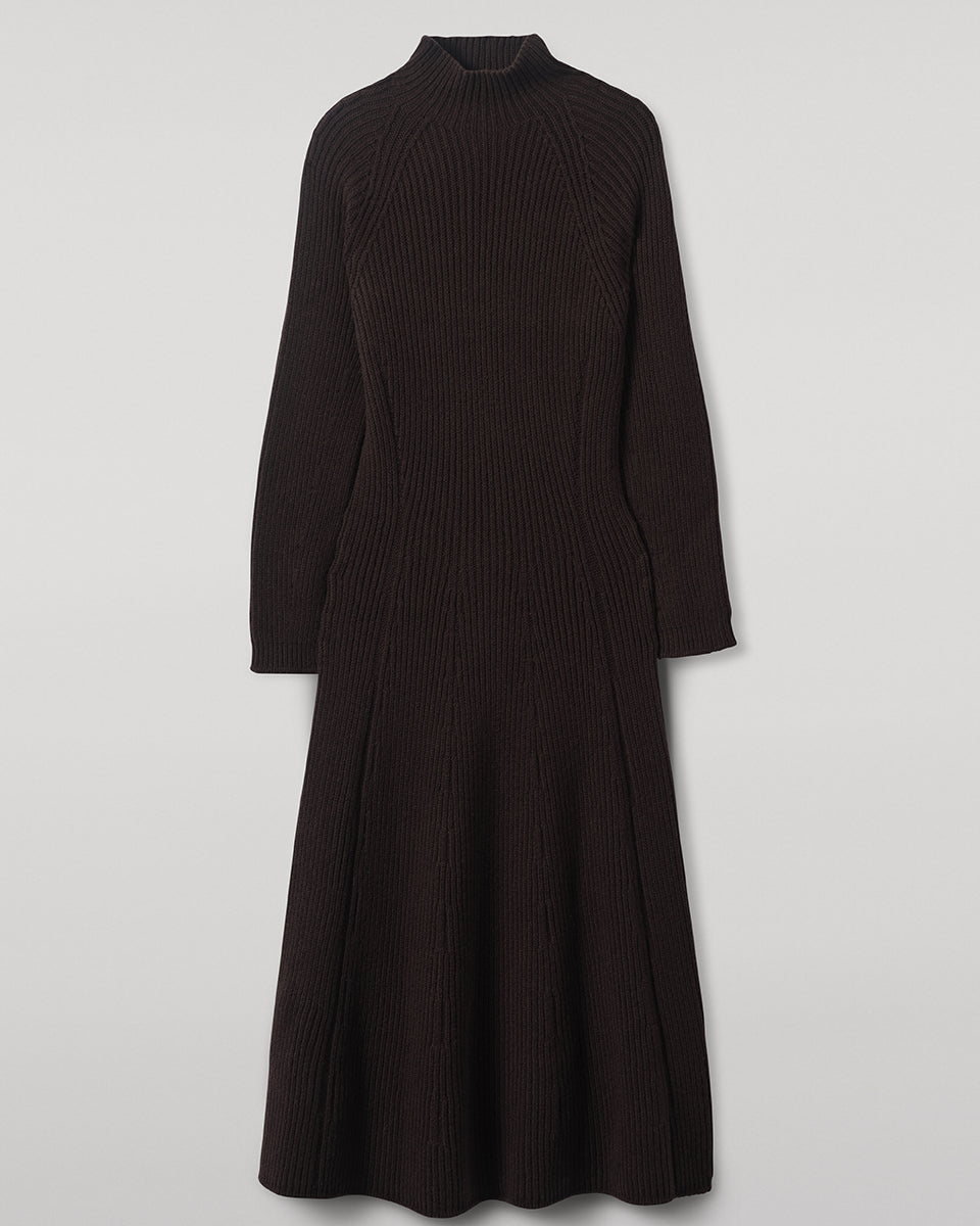 Cashmere Dark Brown Midi Dress