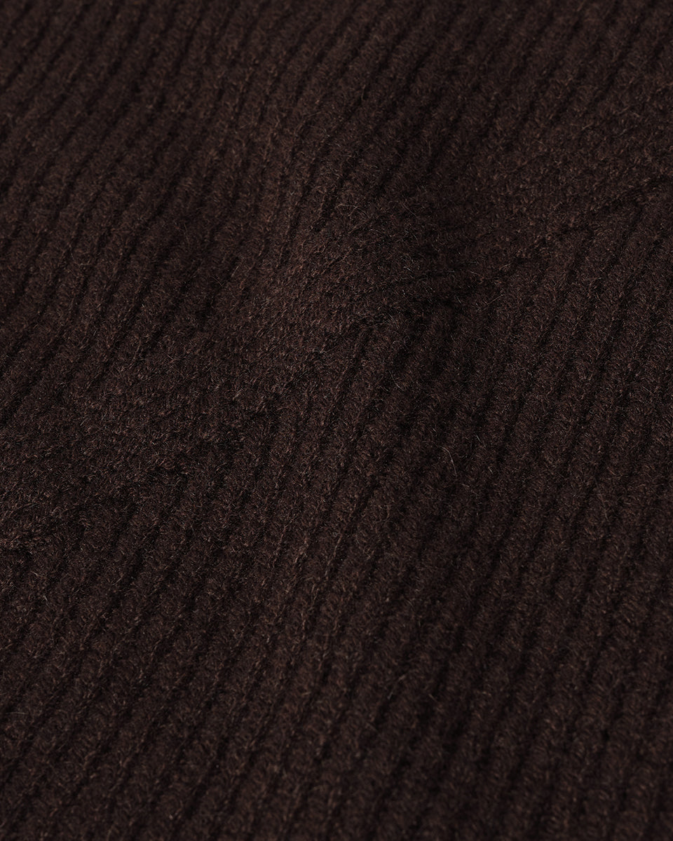Sleeveless Dark Brown Cashmere Tank Top