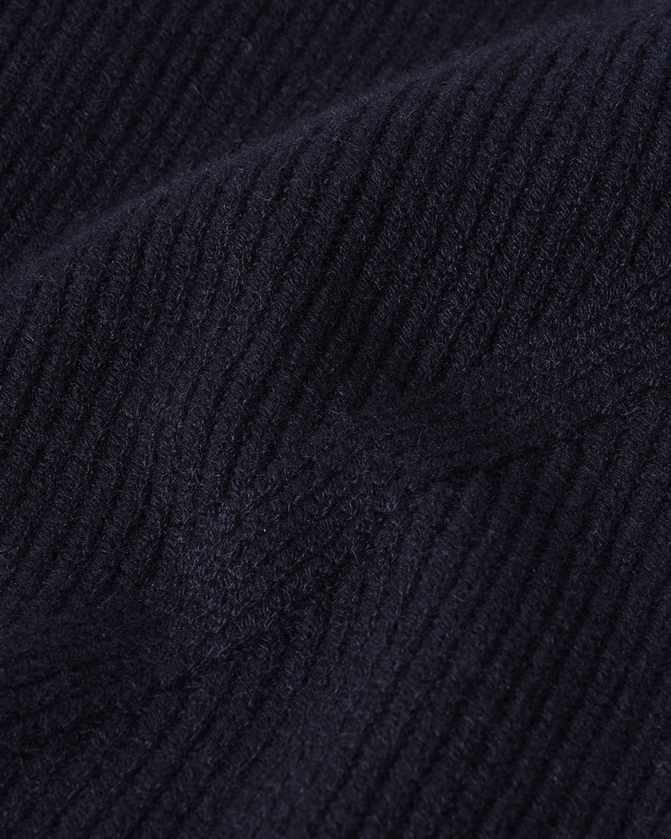 Sleeveless Dark Navy Cashmere Tank Top