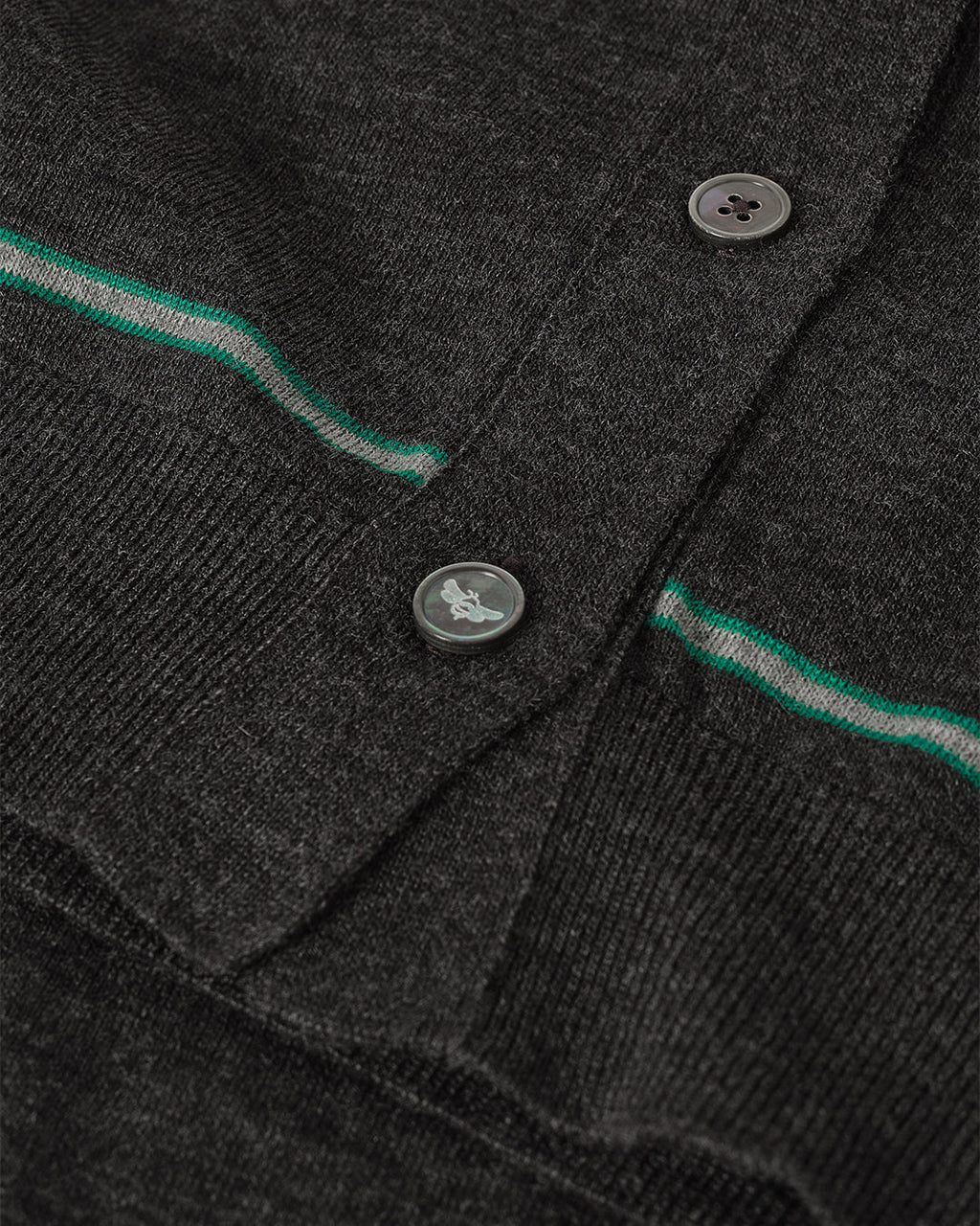 Brae Dark Grey Merino Short Sleeve Cardigan