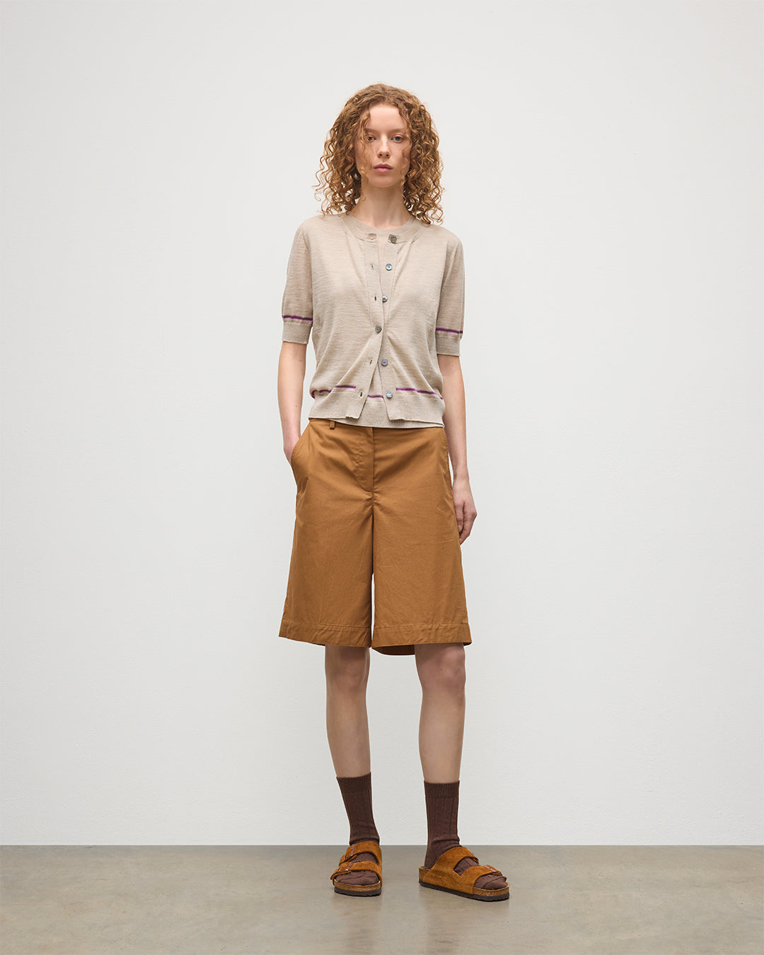 Brae Natural Merino Short Sleeve Cardigan