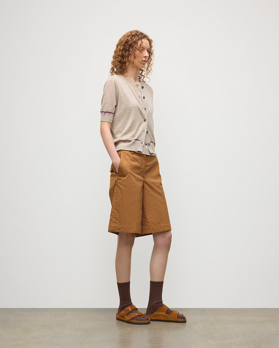 Brae Natural Merino Short Sleeve Cardigan