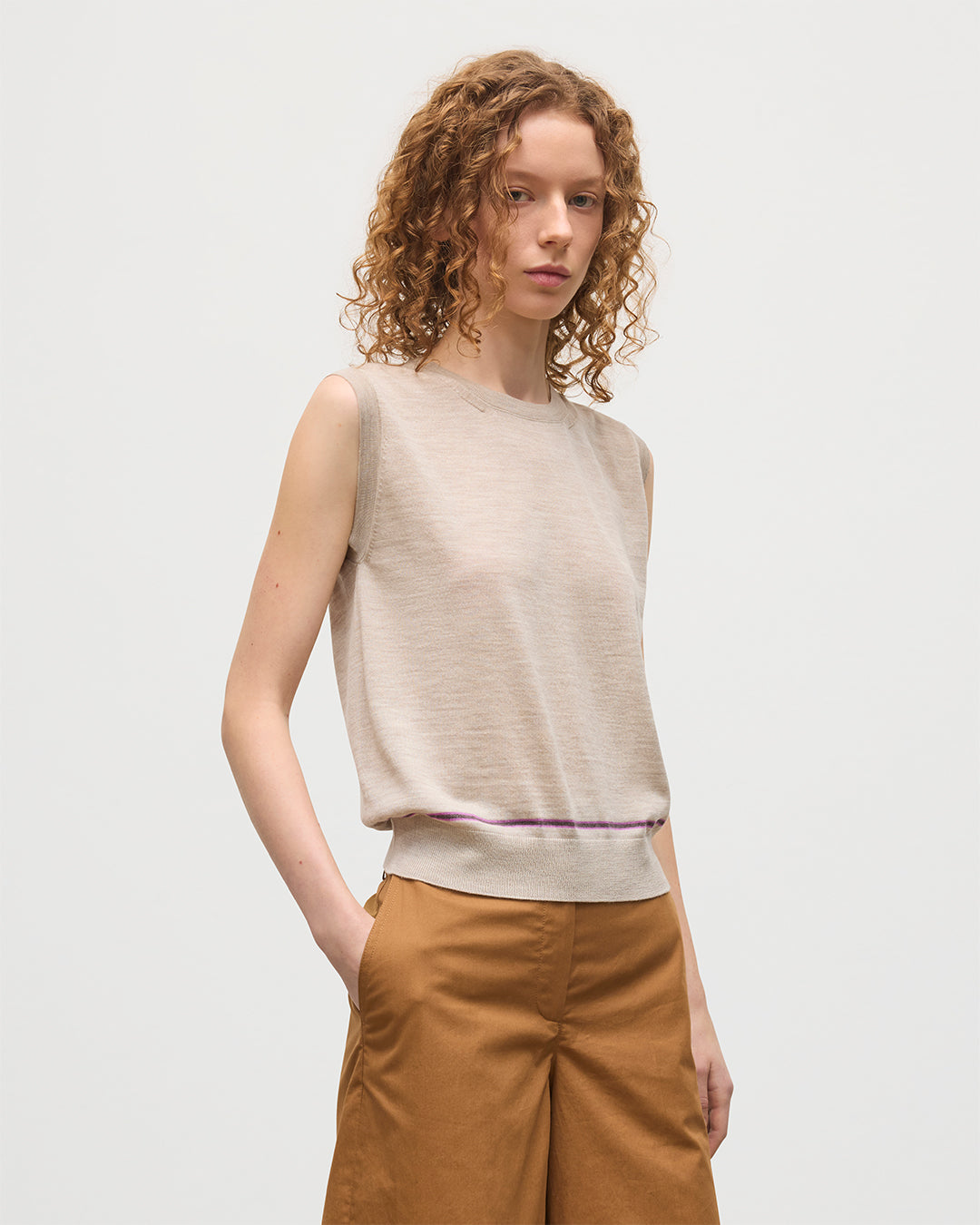 Brae Natural Merino Sleeveless Tank