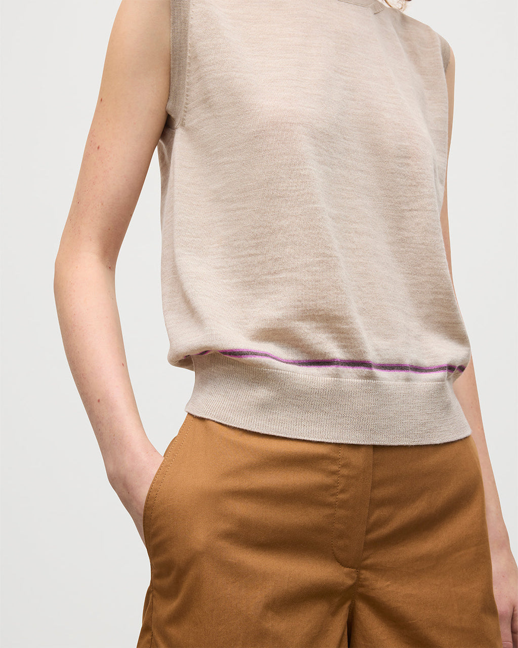 Brae Natural Merino Sleeveless Tank