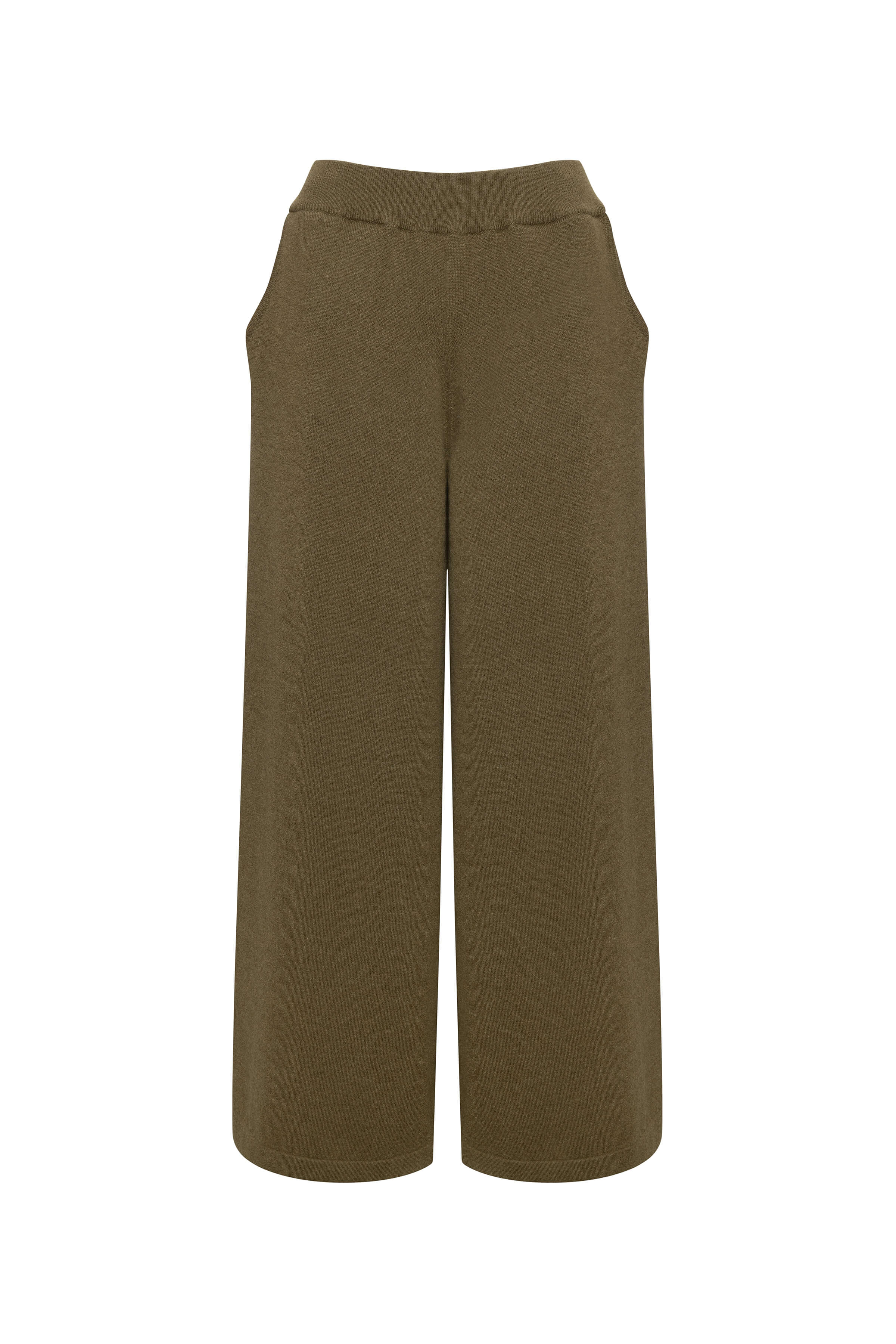 Olive Green Cashmere Trousers