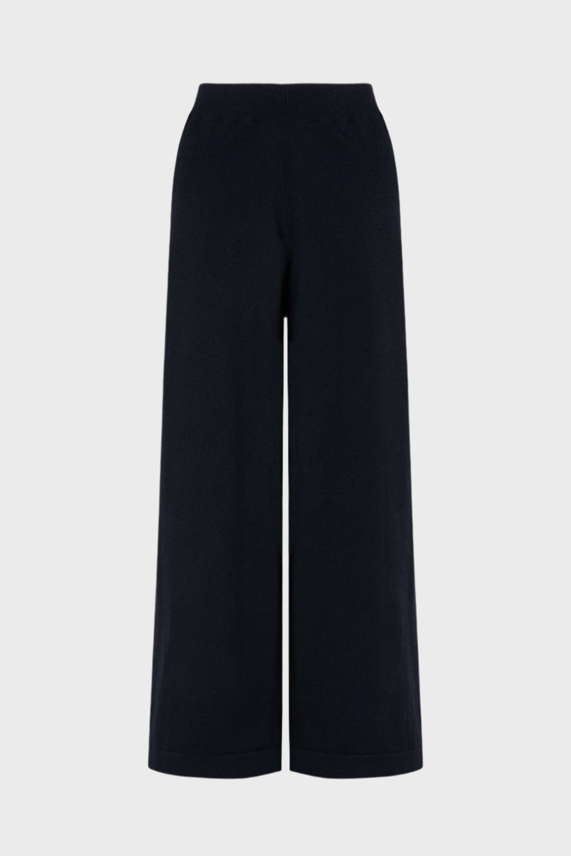 Low Rise Black Cashmere Slouch Pants