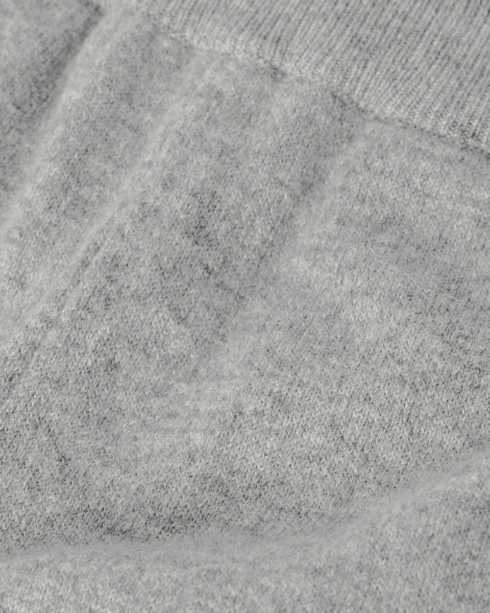 Wide Leg Light Grey Cashmere Trousers