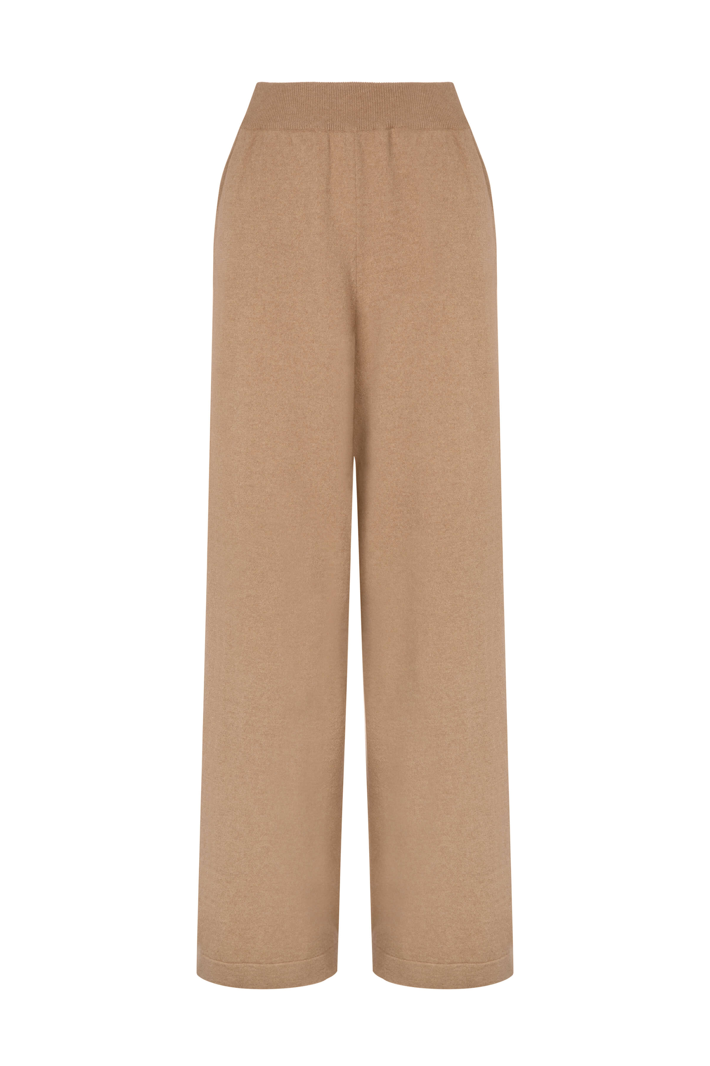 Wide Leg Camel Cashmere Culottes