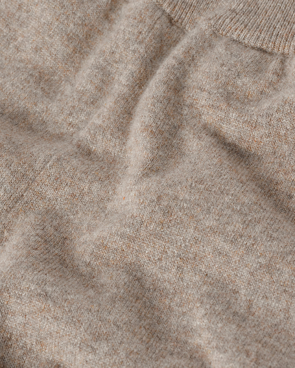 Wide Leg Brown Cashmere Trousers