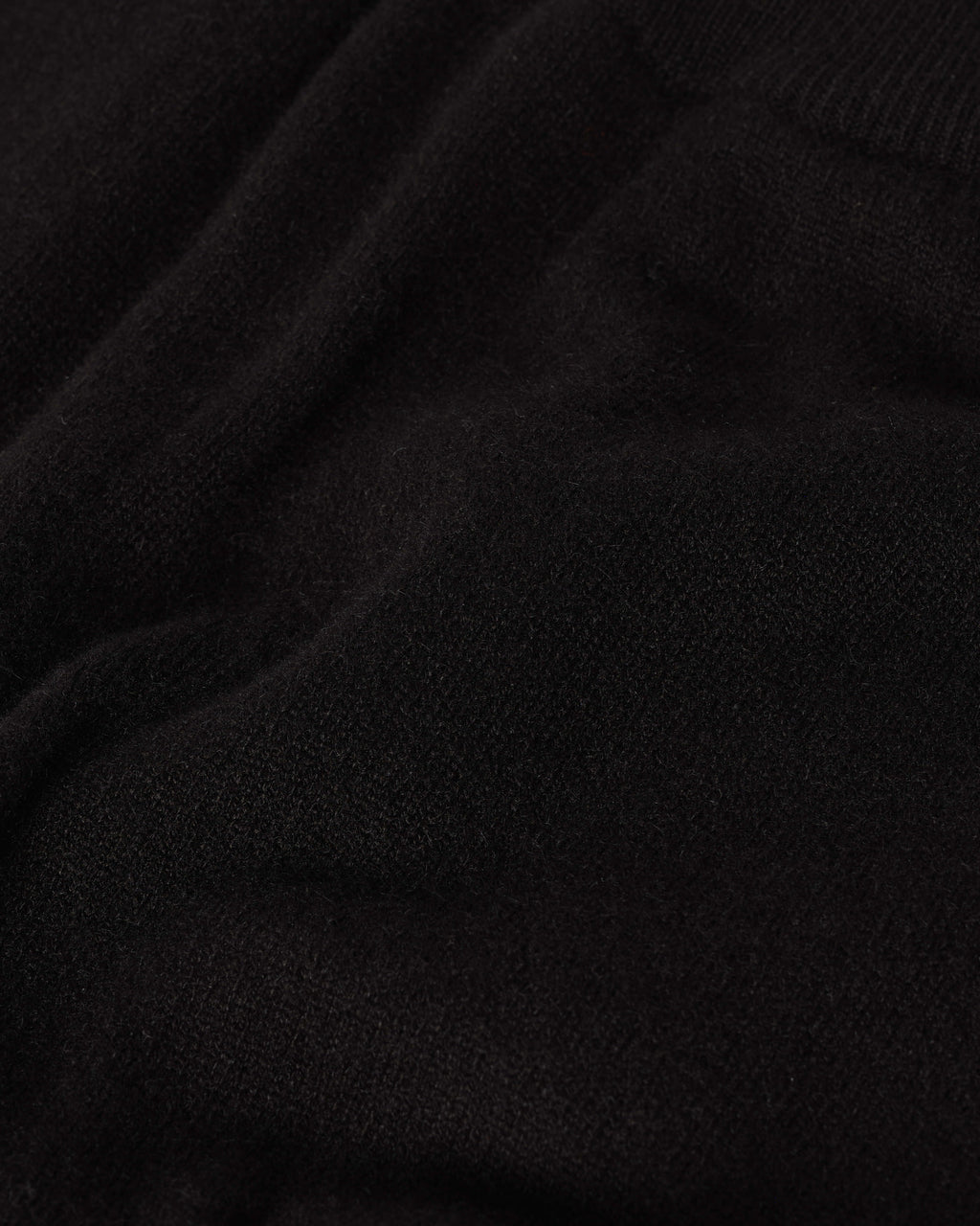 Wide Leg Black Cashmere Trousers