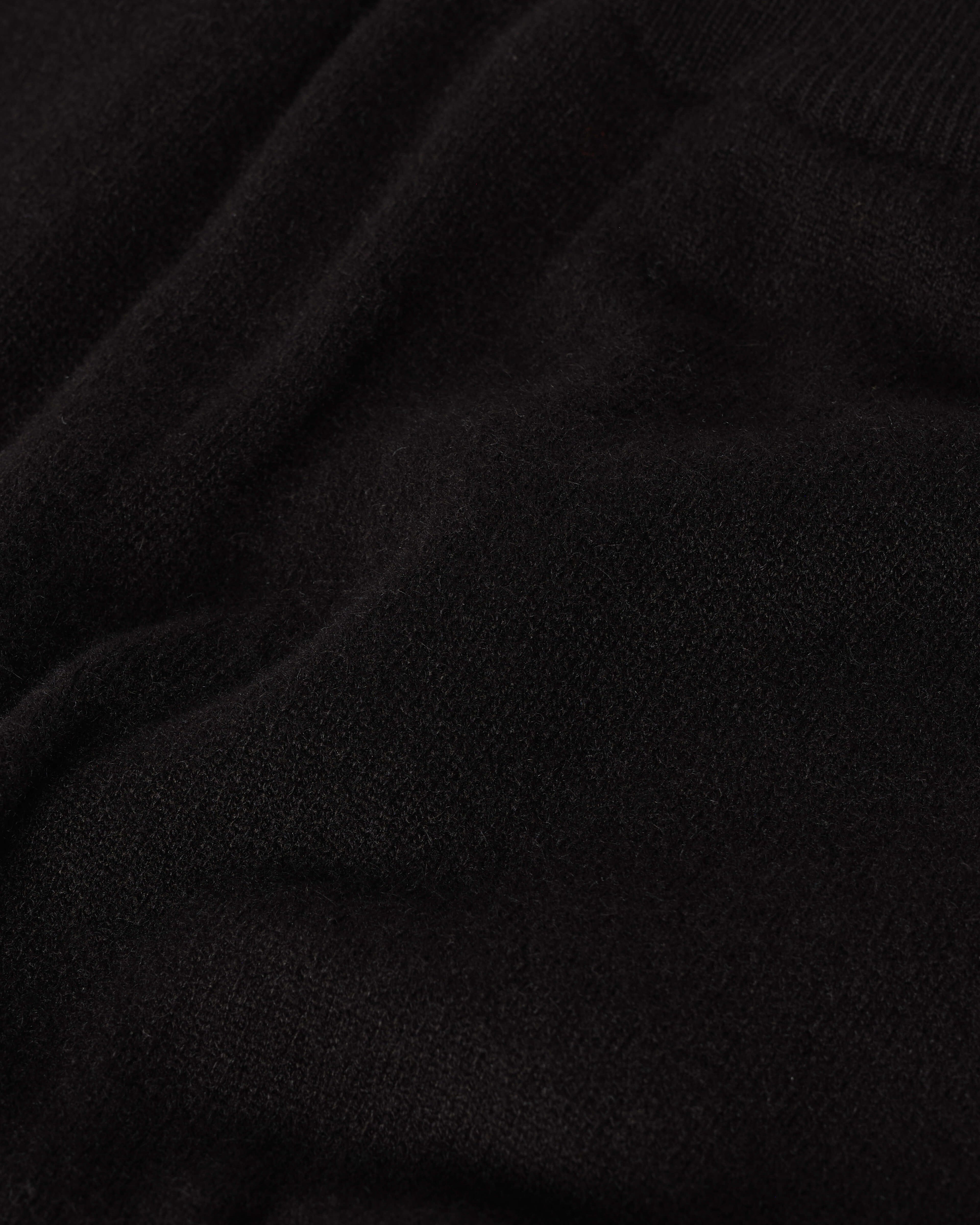 Wide Leg Black Cashmere Trousers