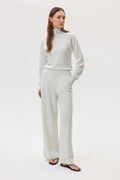 High Rise Cashmere White Culottes