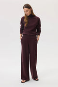 High Rise Dark Red Cashmere Culottes