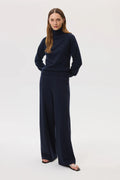 High Rise Cashmere Dark Navy Culottes