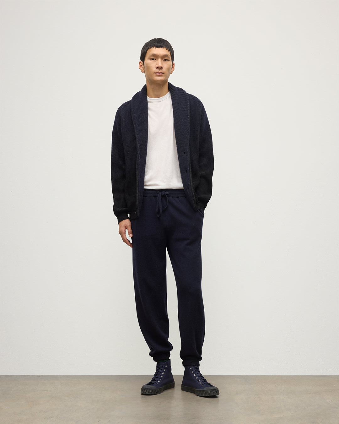 Kirk Dark Navy Cashmere Sweatpants