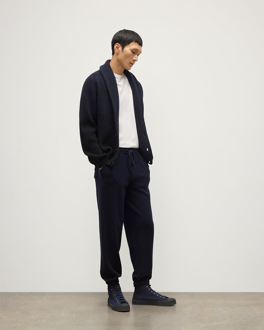 Kirk Dark Navy Cashmere Sweatpants