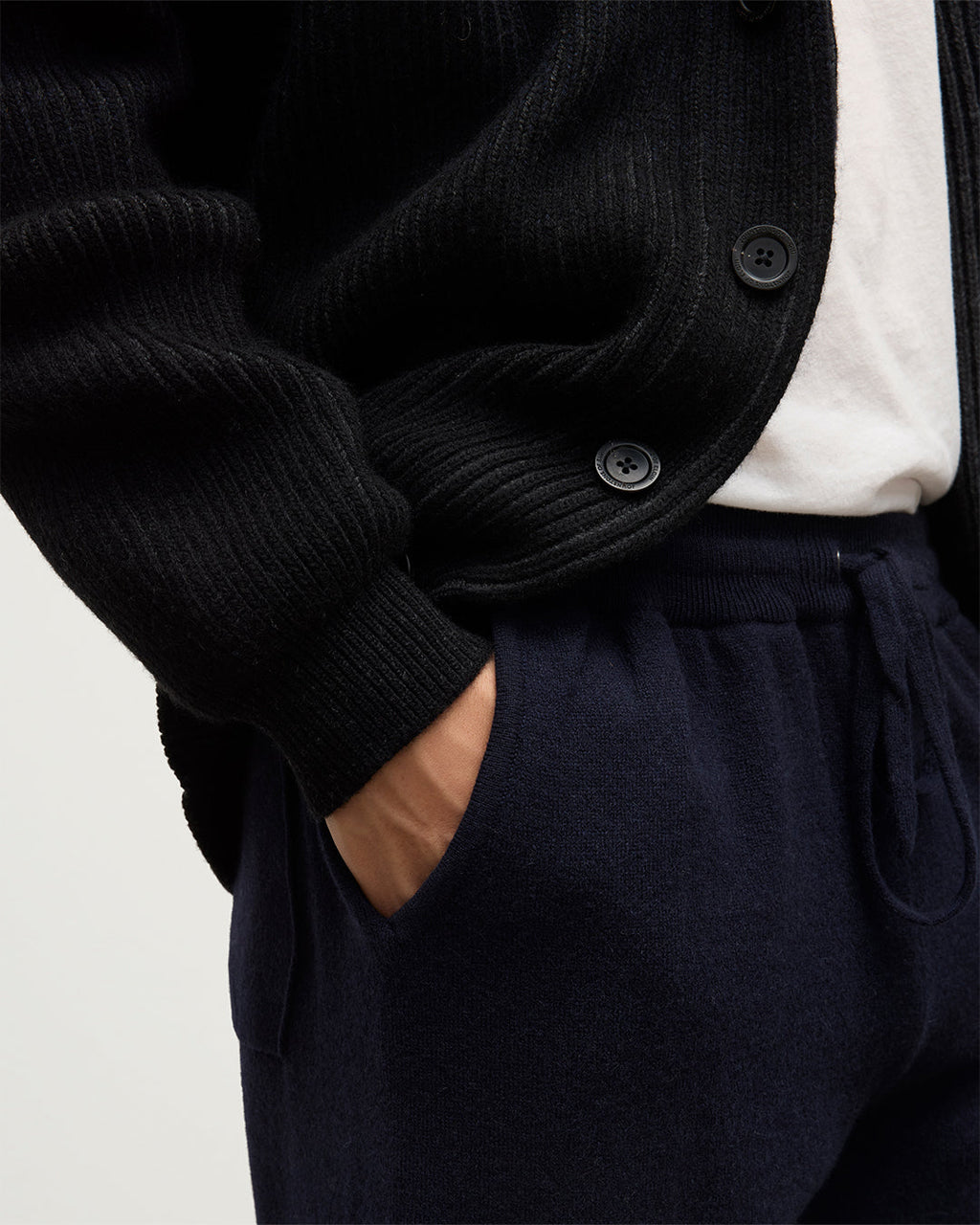 Kirk Dark Navy Cashmere Sweatpants