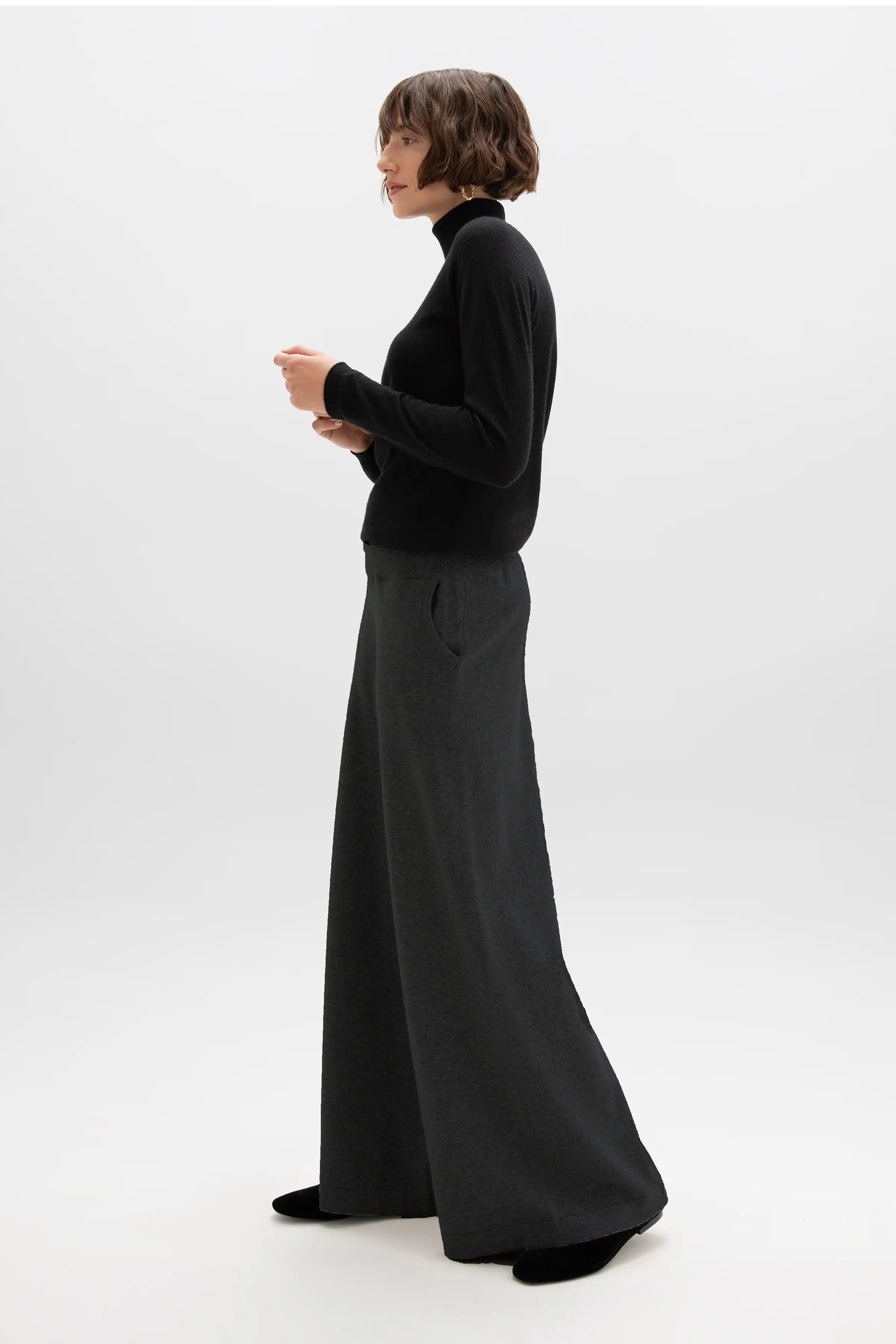 Black Cashmere Trousers