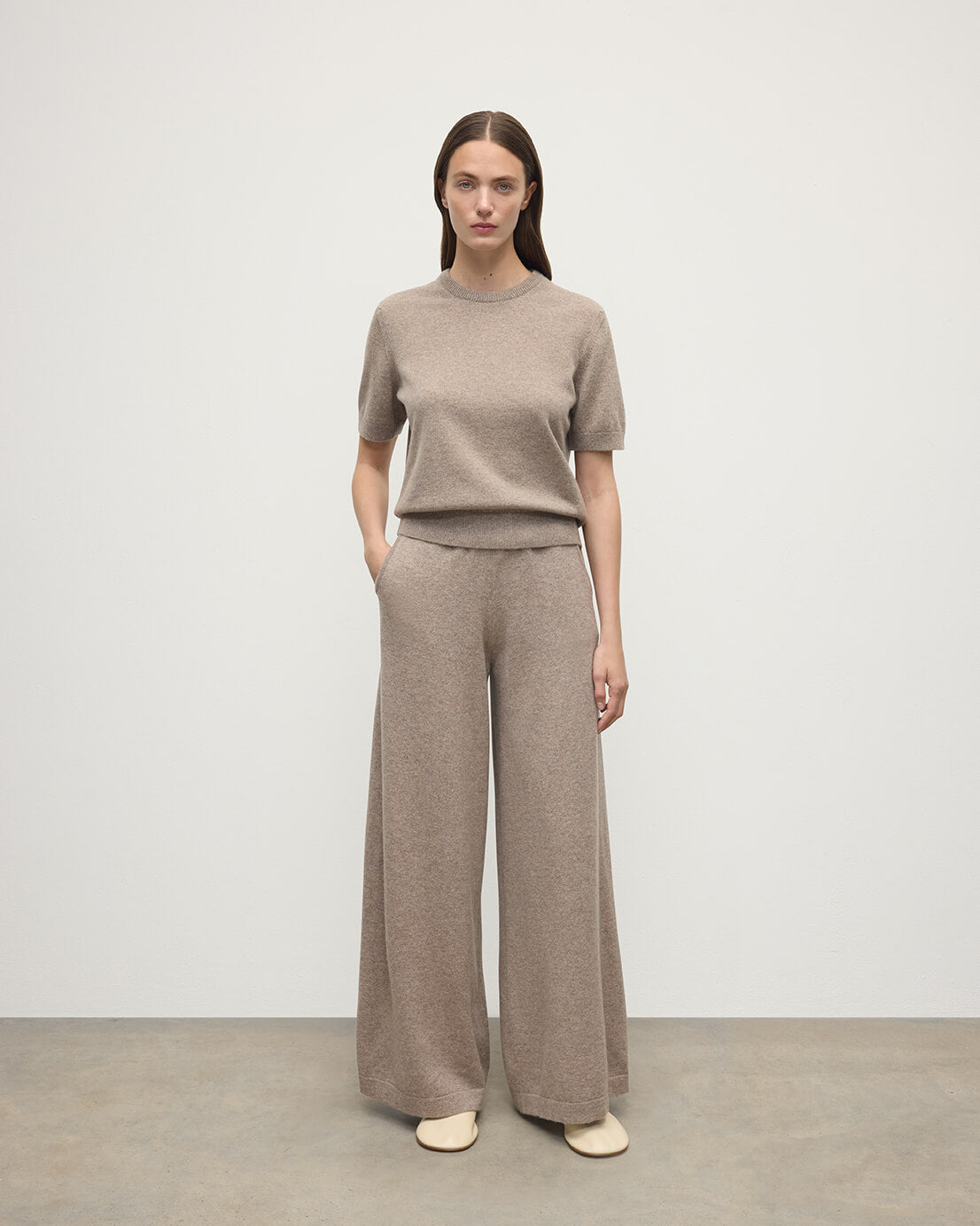 Light Brown Cashmere Trousers
