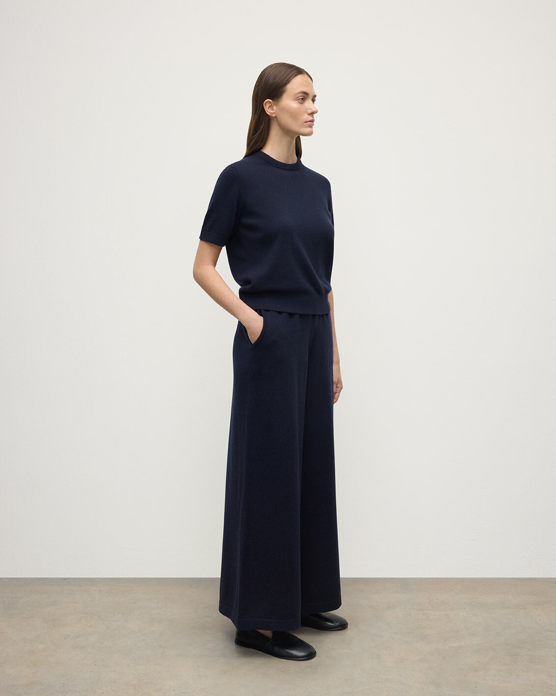 Dark Navy Cashmere Trousers