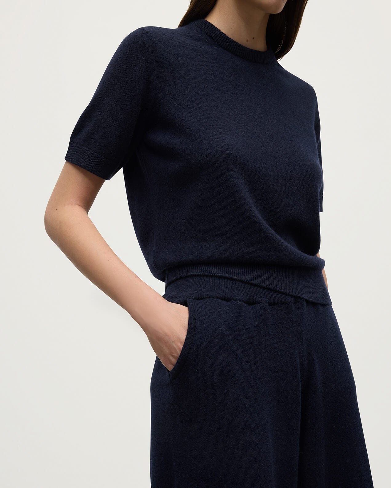Dark Navy Cashmere Trousers