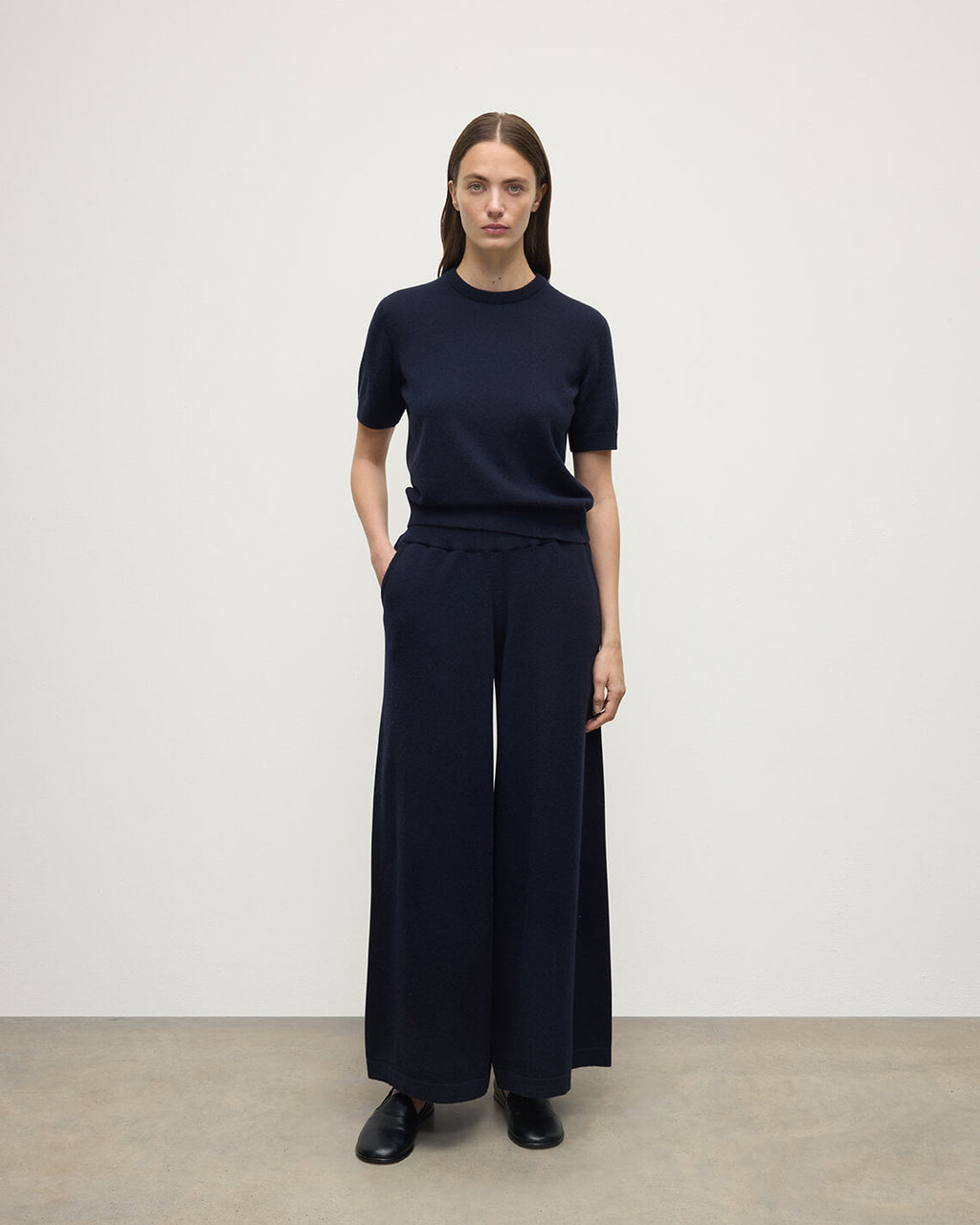 Dark Navy Cashmere Trousers