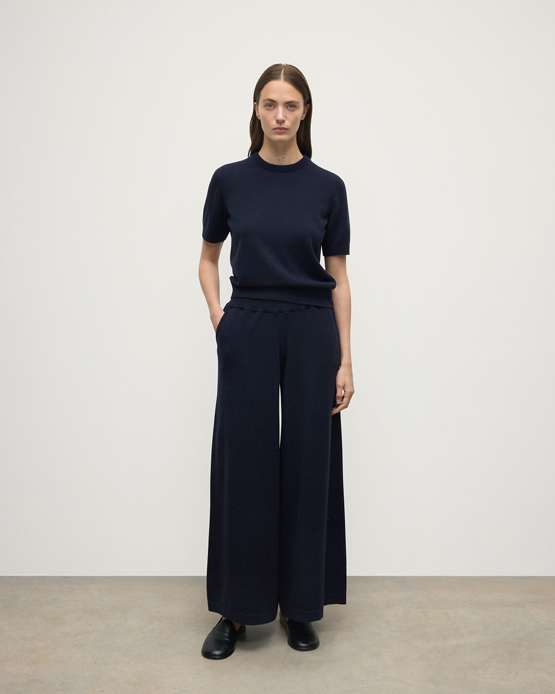 Dark Navy Cashmere Trousers