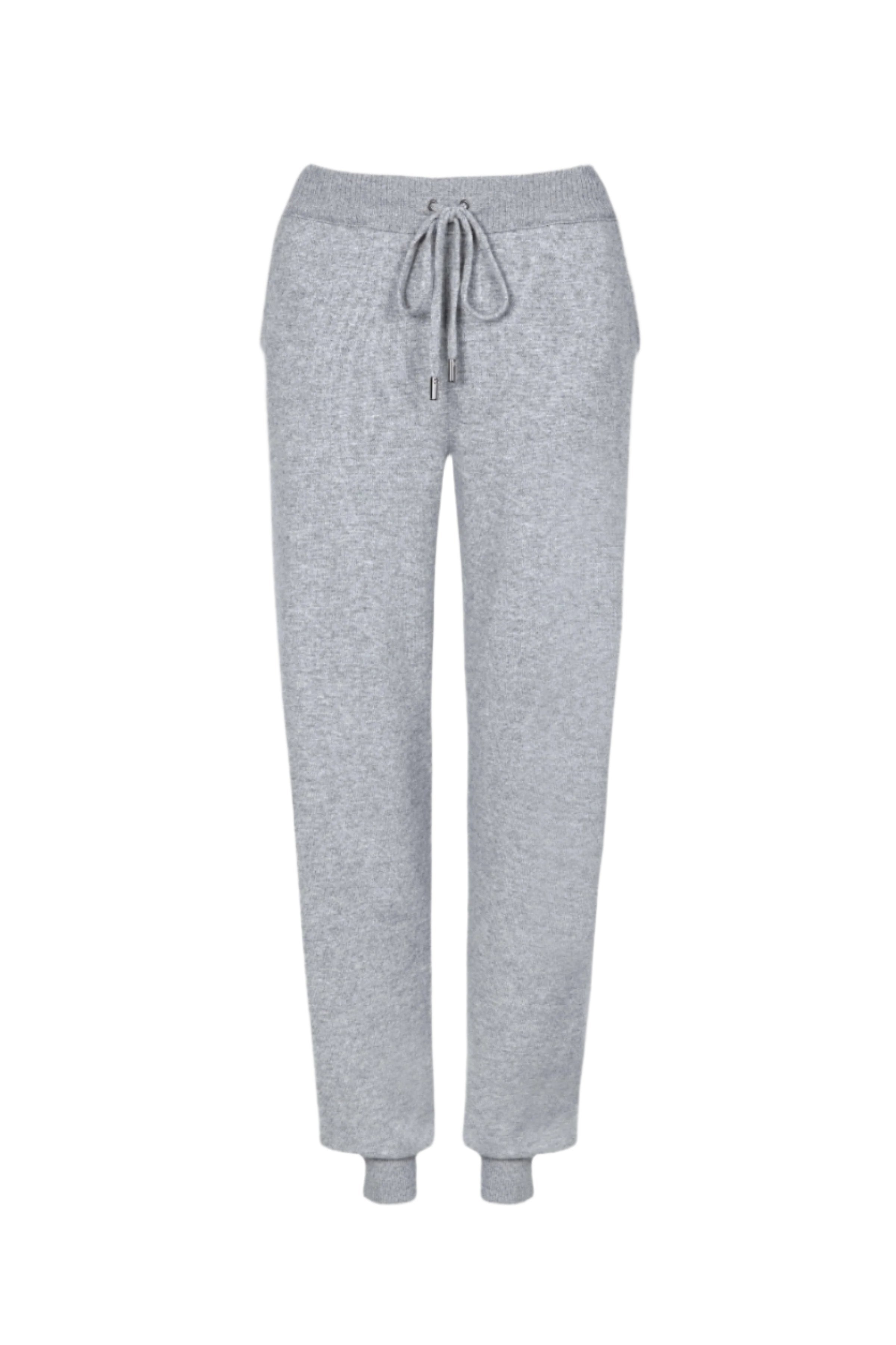 Women's Light Grey Cashmere Joggers