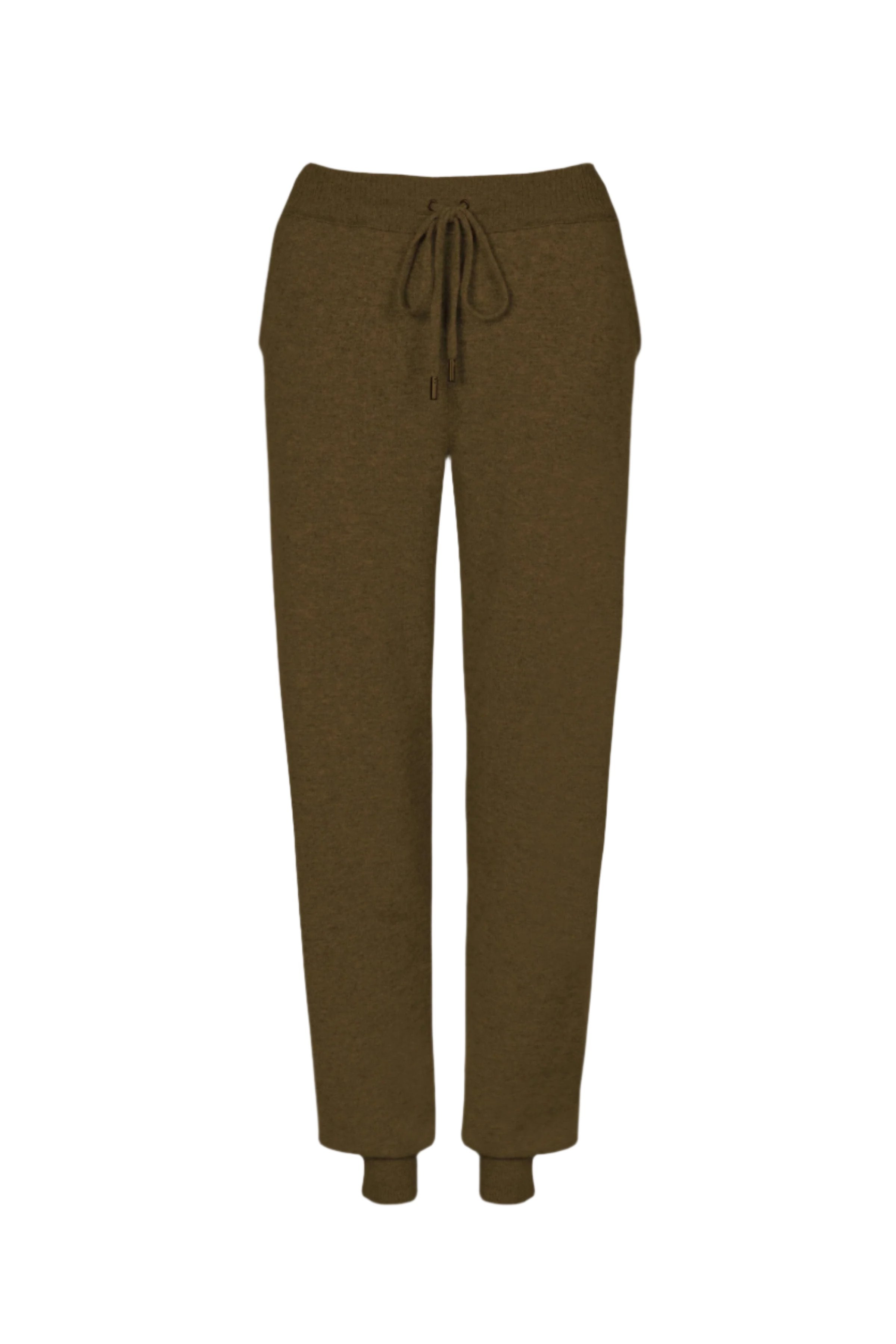 Women's Olive Green Cashmere Joggers