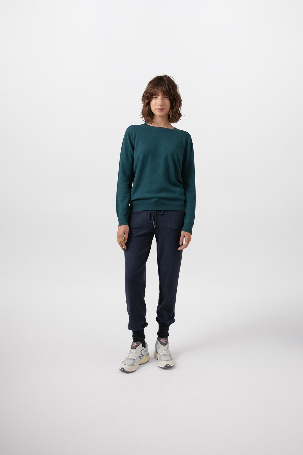 Women's Mid Blue Cashmere Joggers