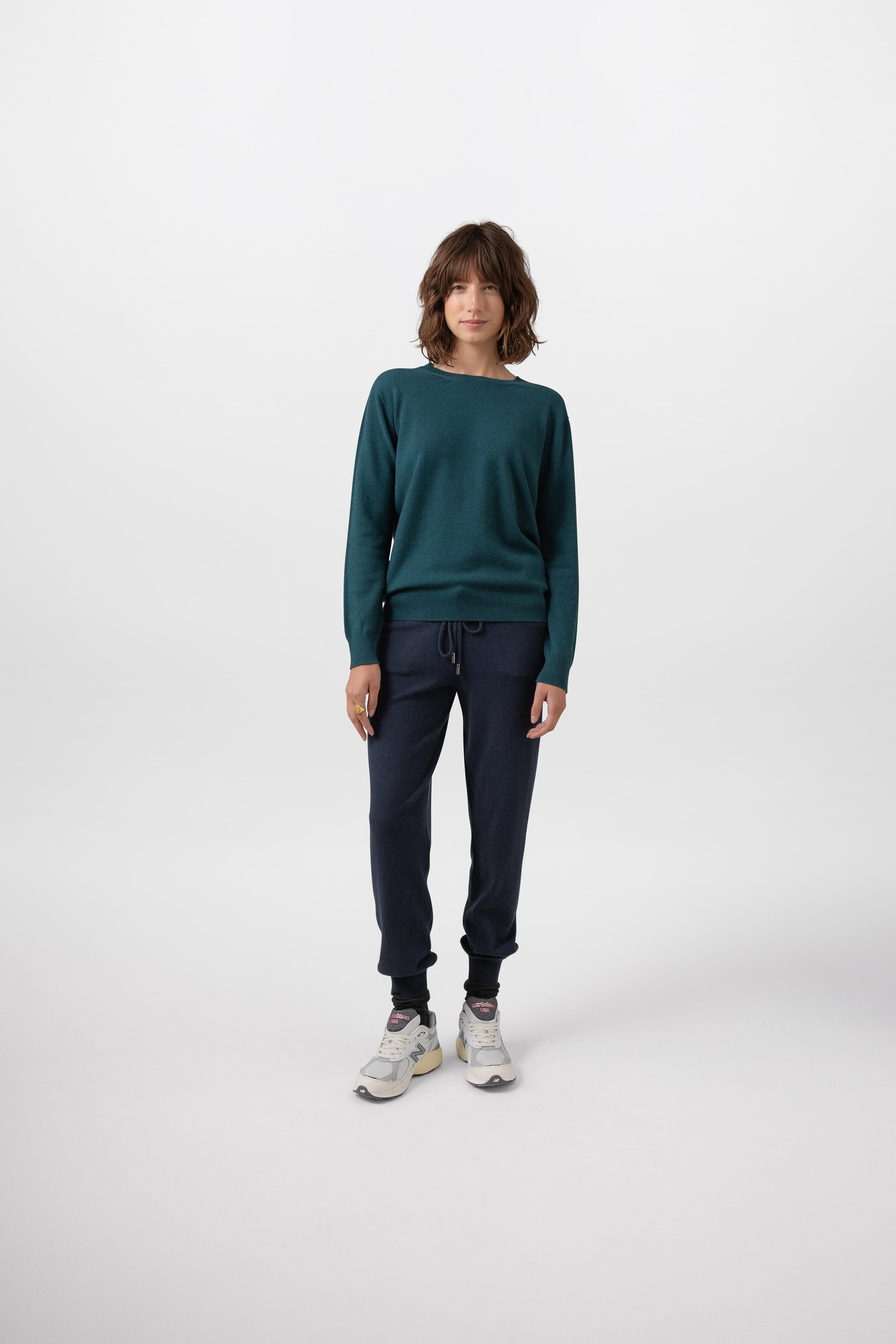 Women's Mid Blue Cashmere Joggers