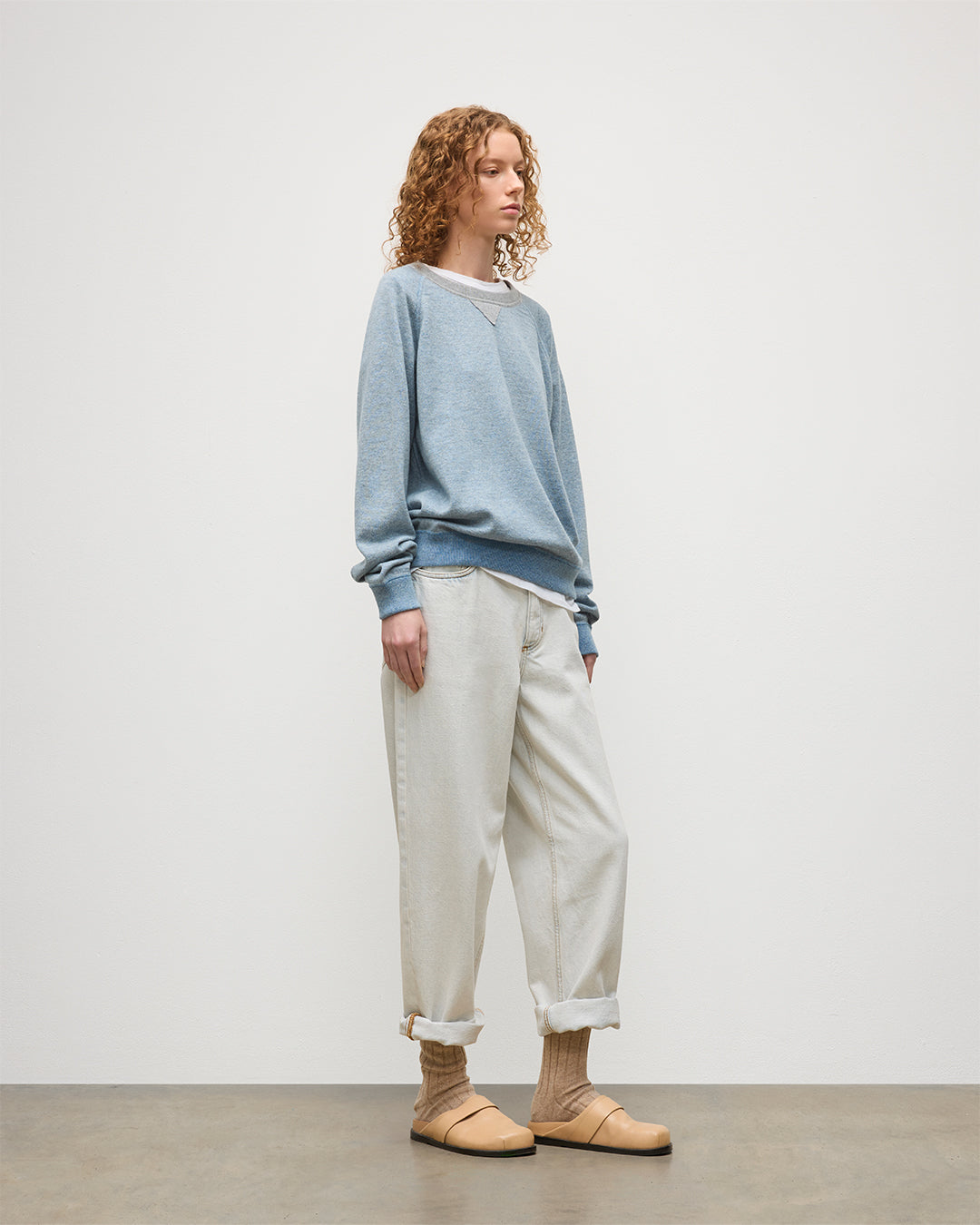 Beach Blue Cashmere Sweatshirt
