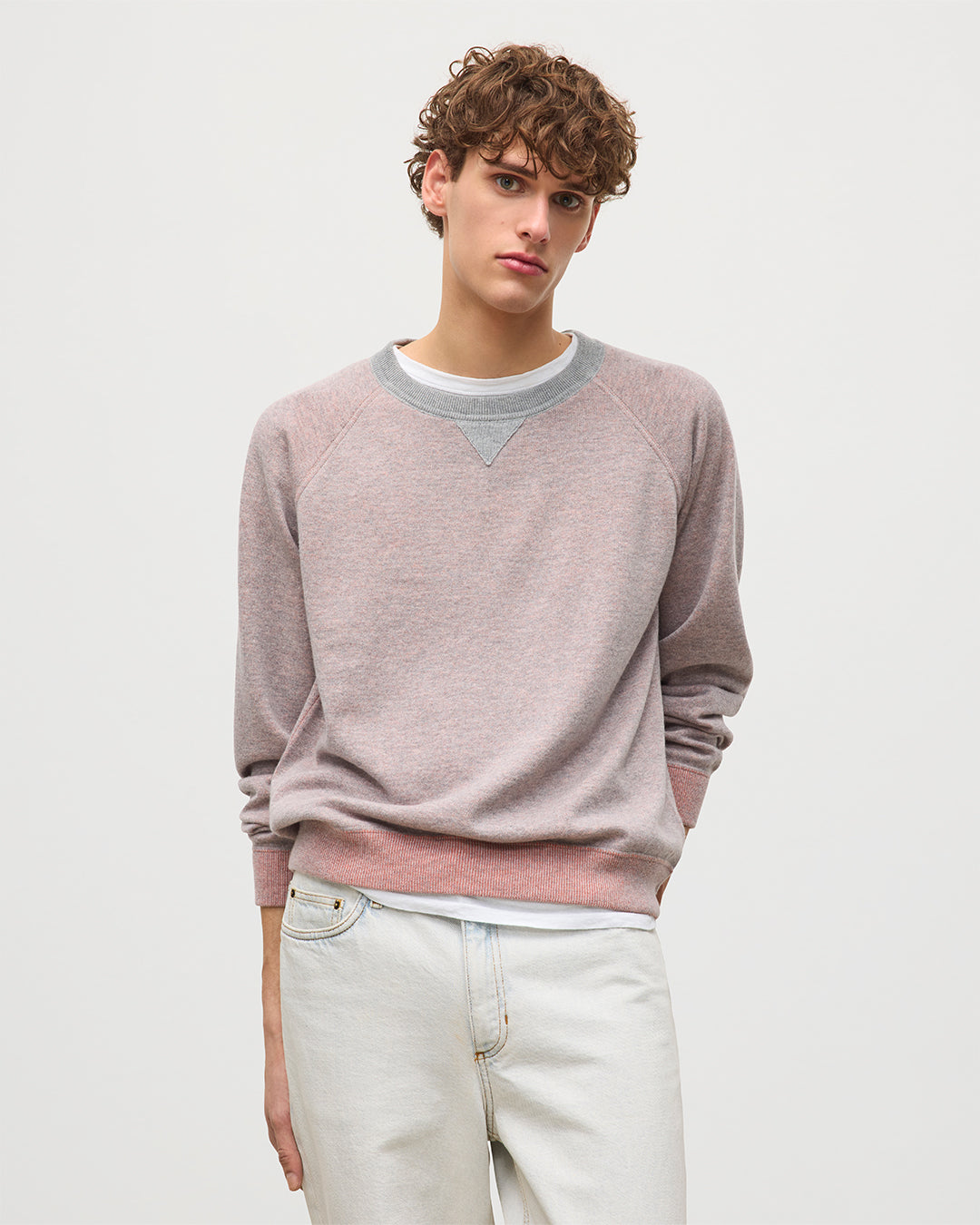 Beach Orange Cashmere Sweatshirt