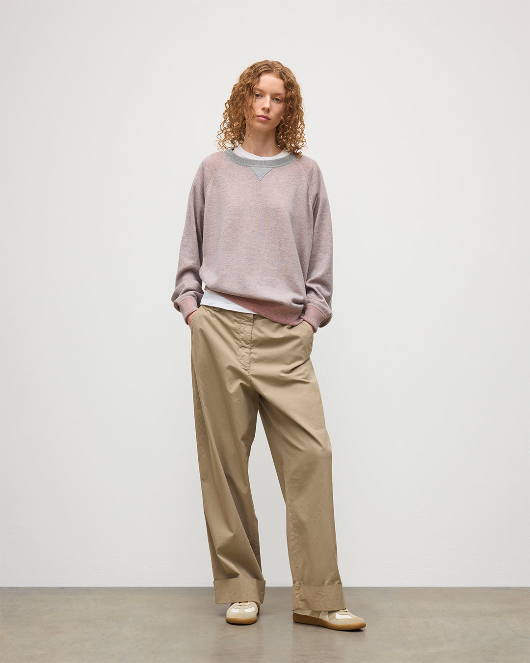 Beach Orange Cashmere Sweatshirt