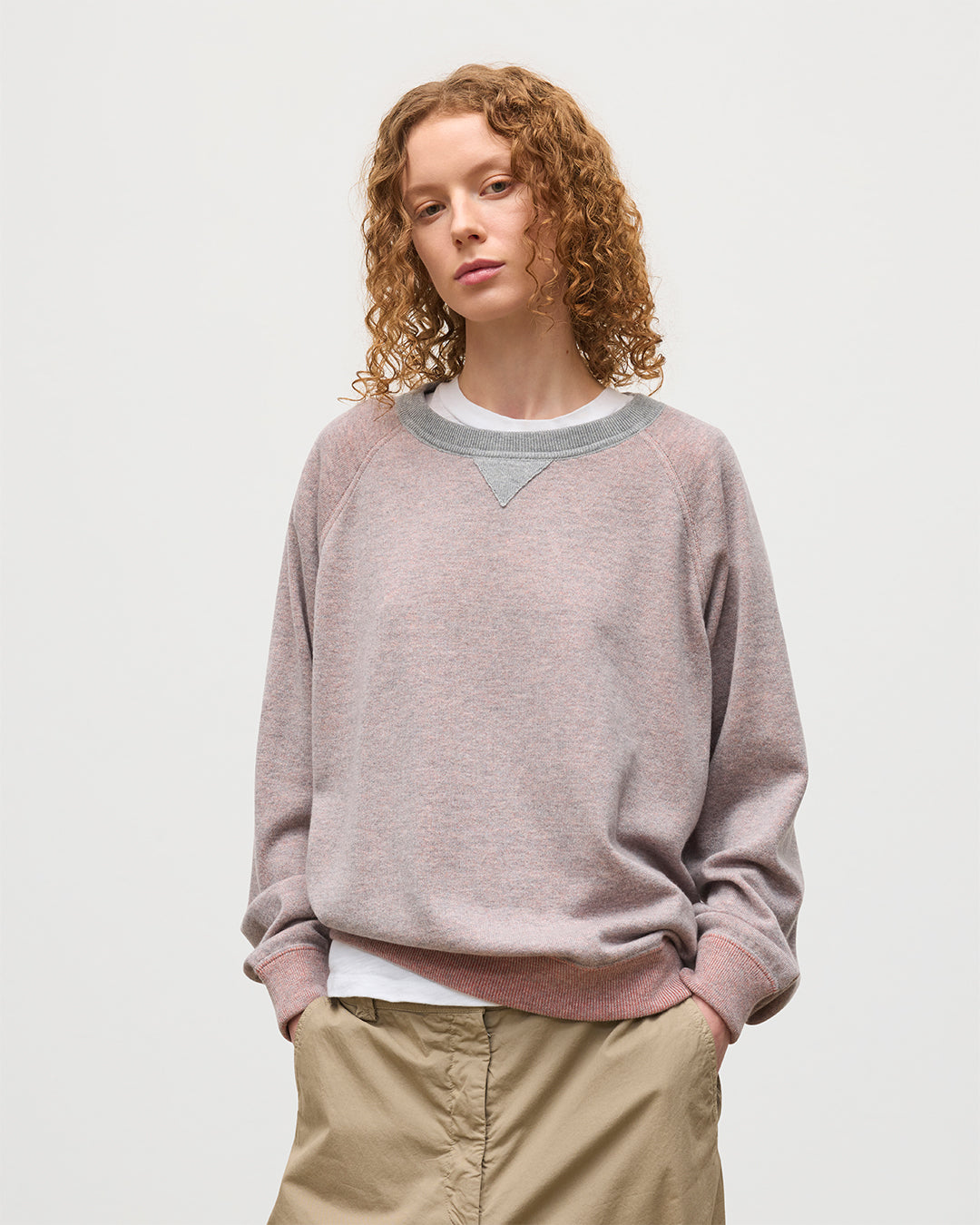 Beach Orange Cashmere Sweatshirt
