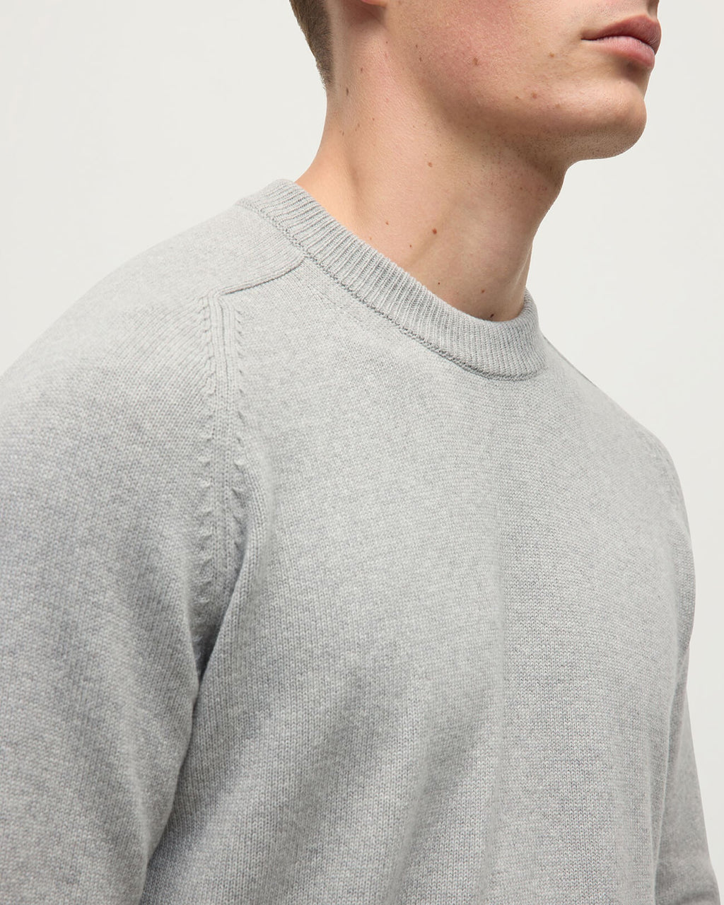 Superfine Merino Relaxed Light Grey Jumper
