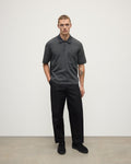 Superfine Merino Relaxed Charcoal Polo Shirt